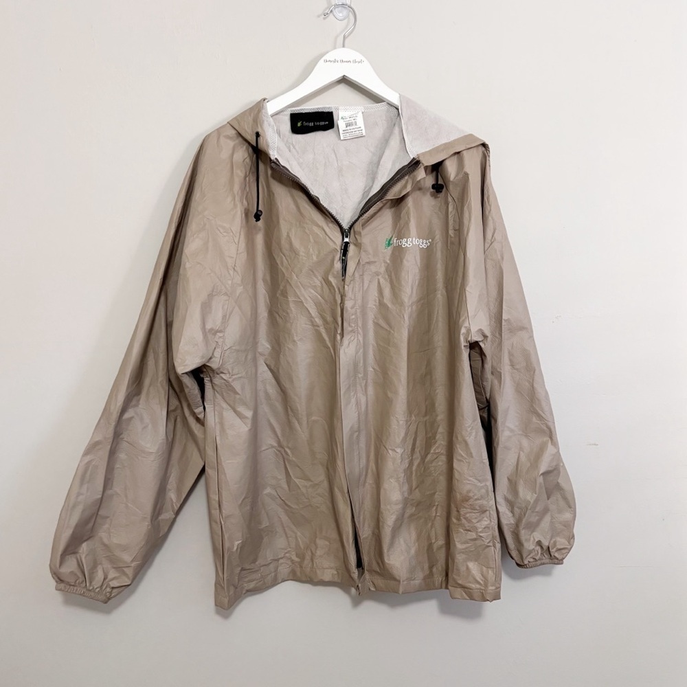 FROGG TOGGS Women’s Beige ULTRA-LITE Rain Jacket Breathable Waterproof Size M/L